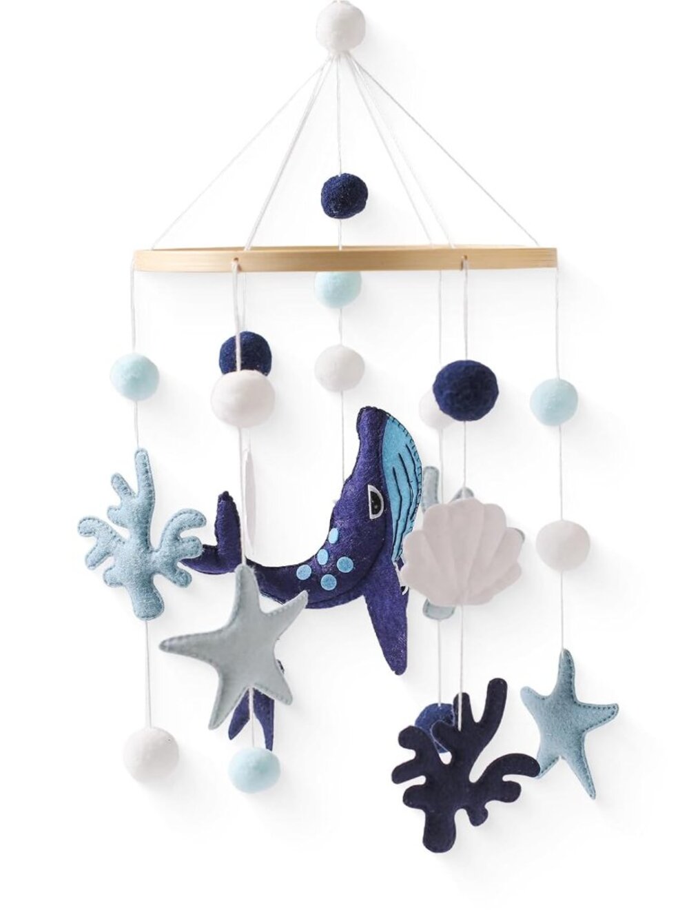 Baby Mobile Wind Chime Sea Creatures, Whale Mobile Wind Chime, Baby Bed Hanging